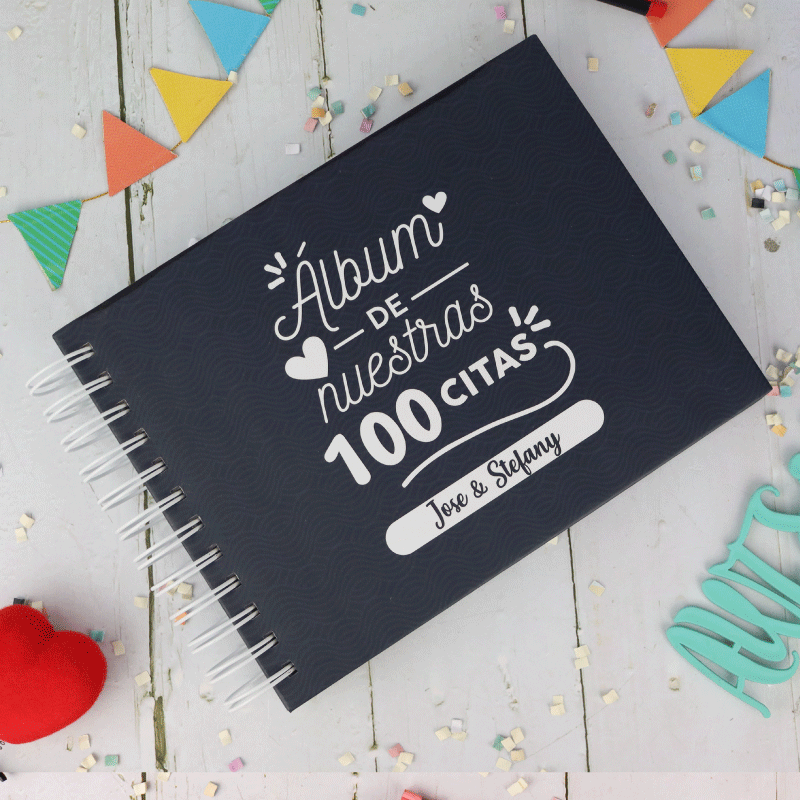 MS Regalos Personalizados | Álbum | 100 Citas Negro Nombres | My Sign Lima Peru