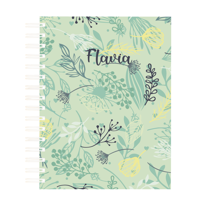 MS Regalos Personalizados | Block Personalizado | Floral Verde | My Sign Lima Peru