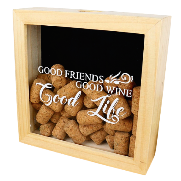 MS Regalos Personalizados | Alcancía de Corchos | Good Friends Good Wine | My Sign Lima Peru