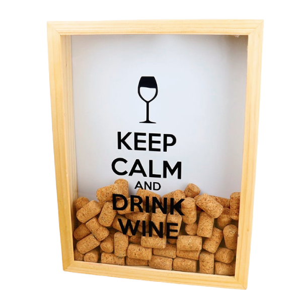 MS Regalos Personalizados | Alcancía de Corchos | Keep Calm And Drink Wine | My Sign Lima Peru