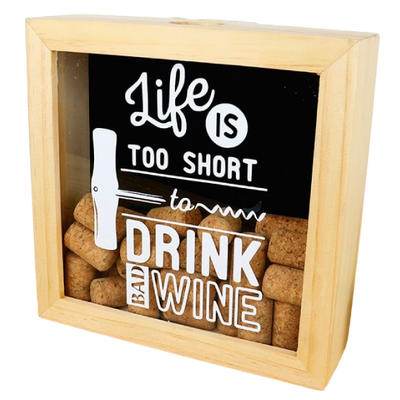 MS Regalos Personalizados | Alcancía de Corchos | Life is too short | My Sign Lima Peru