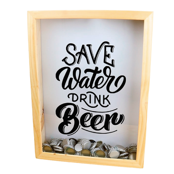 MS Regalos Personalizados | Alcancía de Chapas | Save water drink beer | My Sign Lima Peru