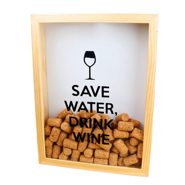 MS Regalos Personalizados | Alcancía de Corchos | Save water drink wine | My Sign Lima Peru
