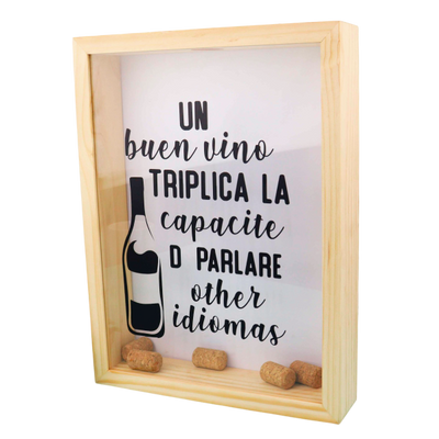 MS Regalos Personalizados | Alcancía de Corchos | Un buen vino triplica | My Sign Lima Peru
