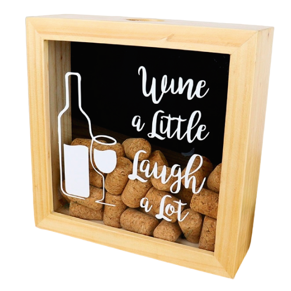 MS Regalos Personalizados | Alcancía de Corchos | Wine a little laugh a lot | My Sign Lima Peru