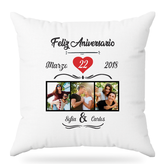 MS Regalos Personalizados | Almohada personalizada | Feliz Aniversario 02 | My Sign Lima Peru