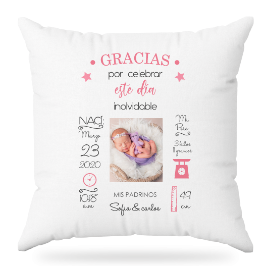 MS Regalos Personalizados | Almohada personalizada | Gracias por celebrar | My Sign Lima Peru