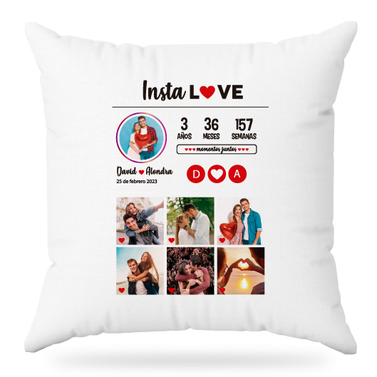 MS Regalos Personalizados | Almohada personalizada | Insta Love | My Sign Lima Peru