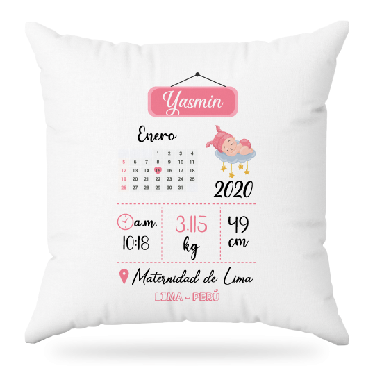 MS Regalos Personalizados | Almohada personalizada | Nacimiento | My Sign Lima Peru