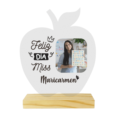 MS Regalos Personalizados | Cuadro Acrílico Manzana| Feliz día Miss | My Sign Lima Peru