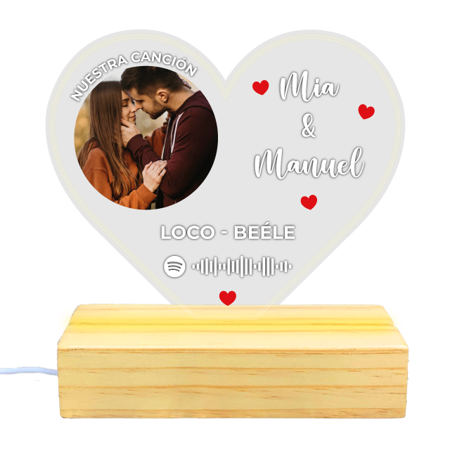 MS Regalos Personalizados | Cuadro Corazón de Luz – Canción | My Sign Lima Peru