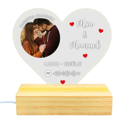 MS Regalos Personalizados | Cuadro Corazón de Luz – Canción | My Sign Lima Peru