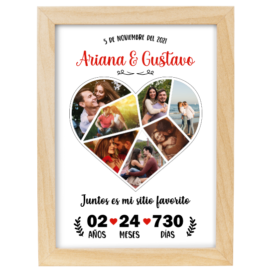 MS Regalos Personalizados | Cuadro personalizado | Corazón Rompecabezas | My Sign Lima Peru