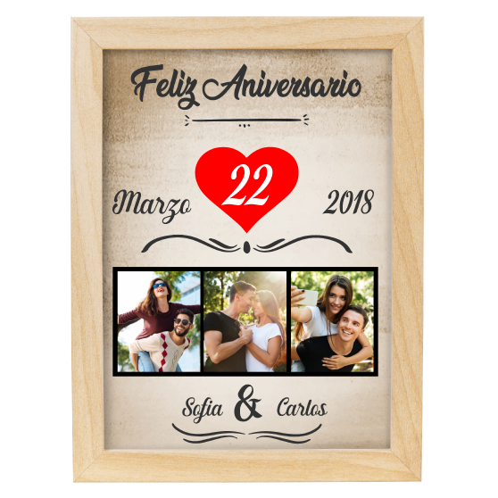 MS Regalos Personalizados | Cuadro personalizado | Feliz aniversario 04 | My Sign Lima Peru