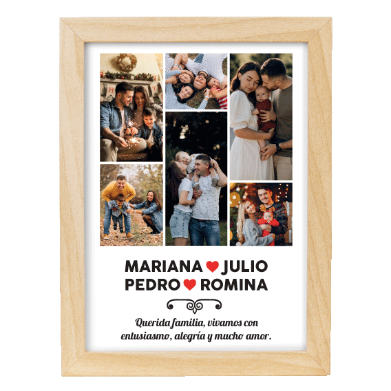 MS Regalos Personalizados | Cuadro Personalizado l Familia 01 | My Sign Lima Peru