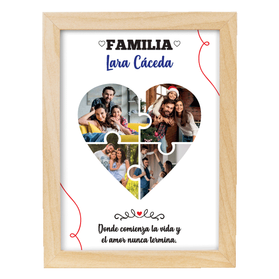 MS Regalos Personalizados | Cuadro Personalizado l Familia 03 | My Sign Lima Peru