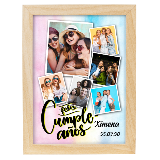 MS Regalos Personalizados | Cuadro personalizado | Feliz cumpleaños 01 | My Sign Lima Peru