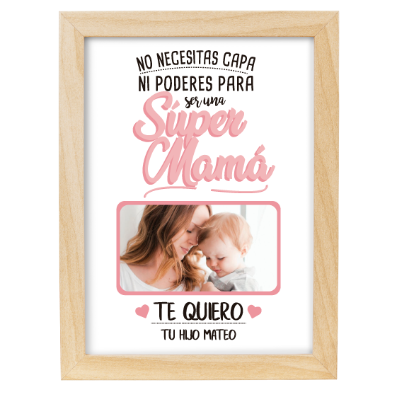 MS Regalos Personalizados | Cuadro personalizado | Súper mamá | My Sign Lima Peru