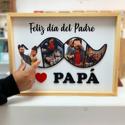 MS Regalos Personalizados | Cuadro en piezas | Papá mostacho | My Sign Lima Peru