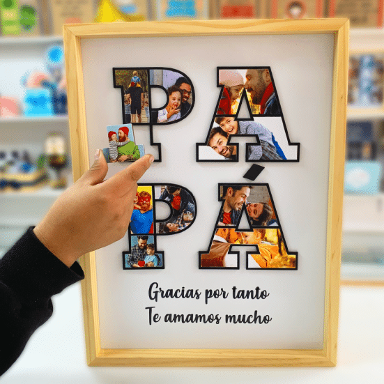 MS Regalos Personalizados | Cuadro en piezas | Papá gracias por tanto | My Sign Lima Peru