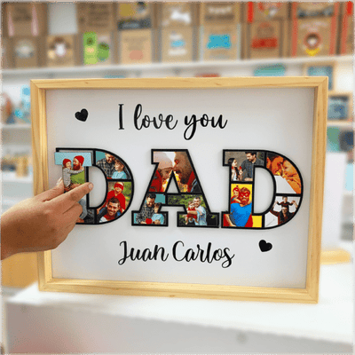 MS Regalos Personalizados | Cuadro en piezas | I love you Dad | My Sign Lima Peru