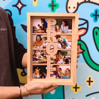 MS Regalos Personalizados | Cuadro Pino Silueta Profe / Vertical | My Sign Lima Peru