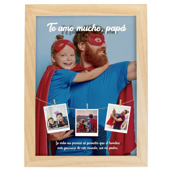 MS Regalos Personalizados | Cuadro personalizado | Te amo mucho papá | My Sign Lima Peru