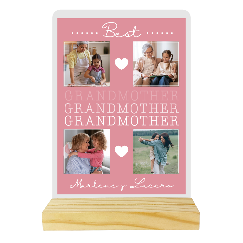 MS Regalos Personalizados | Cuadro Corazón Acrílico | Grandmother | My Sign Lima Peru