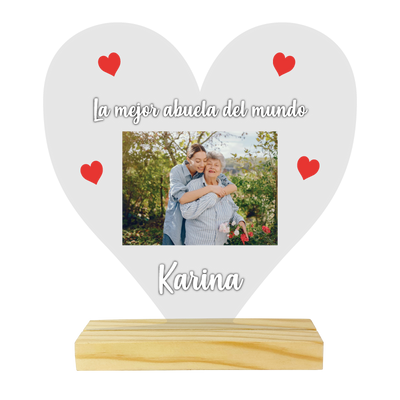 MS Regalos Personalizados | Cuadro Corazón Acrílico | La mejor abuela 01 | My Sign Lima Peru