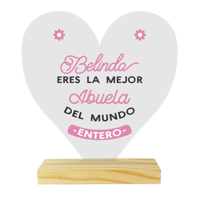 MS Regalos Personalizados | Cuadro Corazón Acrílico | La mejor abuela 02 | My Sign Lima Peru