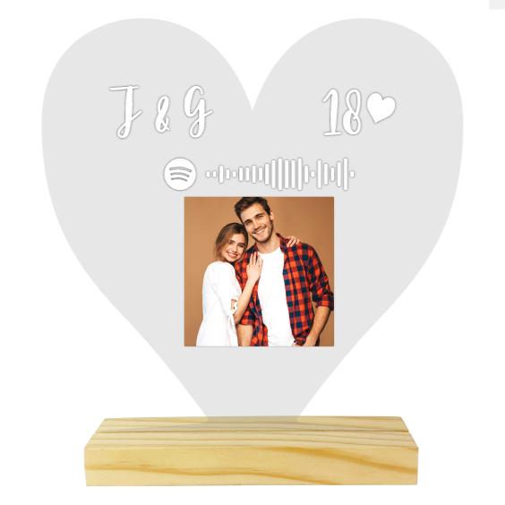 MS Regalos Personalizados | Cuadro Corazón Acrílico | Pareja | My Sign Lima Peru