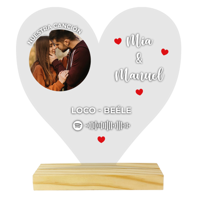 MS Regalos Personalizados | Cuadro Corazón Acrílico | Canción | My Sign Lima Peru