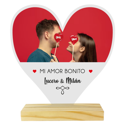 MS Regalos Personalizados | Cuadro Corazón Acrílico | Mi amor bonito | My Sign Lima Peru