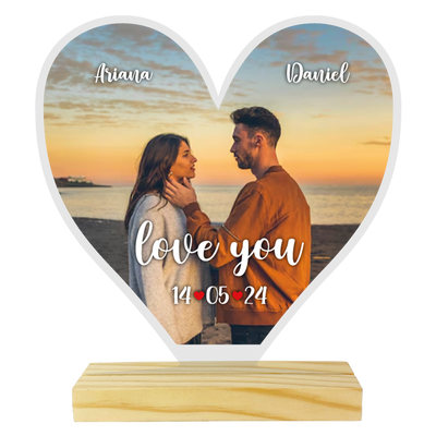 MS Regalos Personalizados | Cuadro Corazón Acrílico | Nombres | My Sign Lima Peru