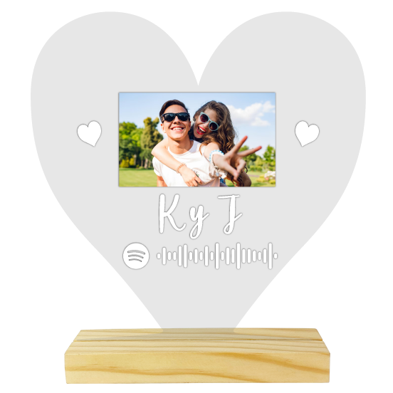 MS Regalos Personalizados | Cuadro Corazón Spotify | Pareja 02 | My Sign Lima Peru