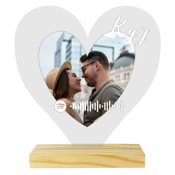 MS Regalos Personalizados | Cuadro Corazón Spotify | Pareja 03 | My Sign Lima Peru