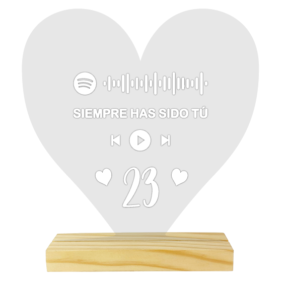 MS Regalos Personalizados | Cuadro Corazón Spotify | Siempre has sido tú | My Sign Lima Peru