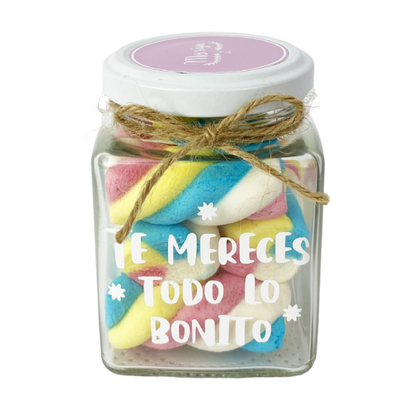 MS Regalos Personalizados | Frasco de dulces | Te mereces todo lo bonito | My Sign Lima Peru