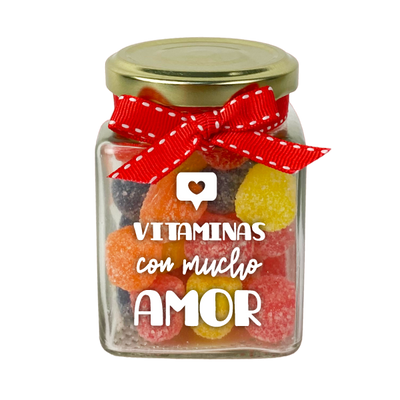 MS Regalos Personalizados | Frasco de dulces | Vitaminas con mucho amor | My Sign Lima Peru