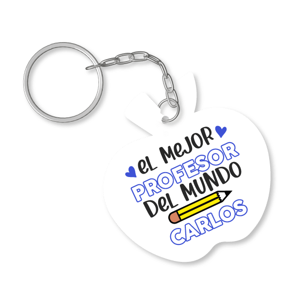 MS Regalos Personalizados | Llavero manzana | Mejor profesor | My Sign Lima Peru