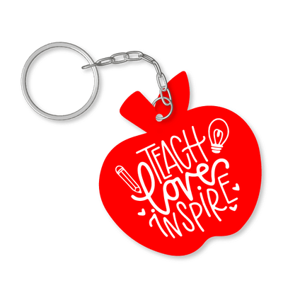 MS Regalos Personalizados | Llavero manzana | Teach-Love-Inspire | My Sign Lima Peru