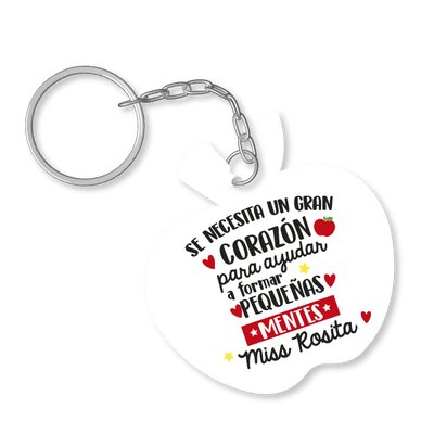 MS Regalos Personalizados | Llavero manzana | Gran corazón | My Sign Lima Peru