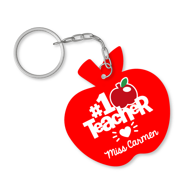 MS Regalos Personalizados | Llavero manzana | 1 Teacher | My Sign Lima Peru