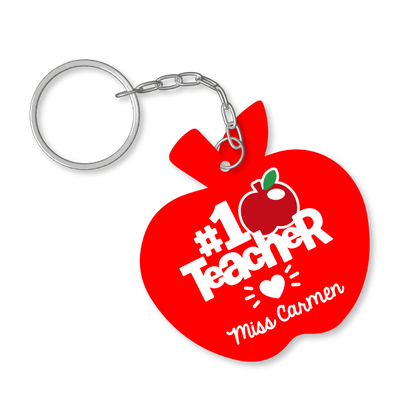 MS Regalos Personalizados | Llavero manzana | 1 Teacher | My Sign Lima Peru