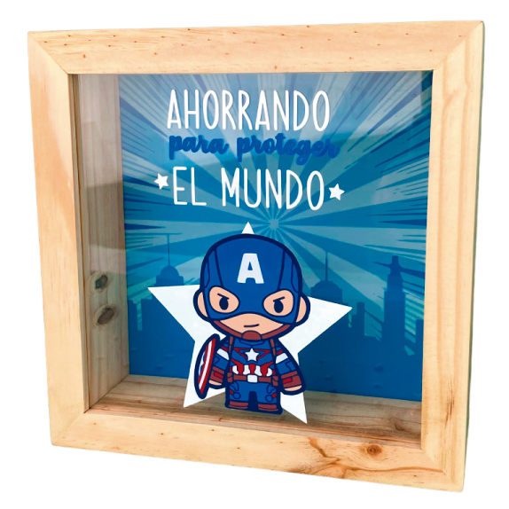 MS Regalos Personalizados | Alcancía personalizada | Capitán América | My Sign Lima Peru