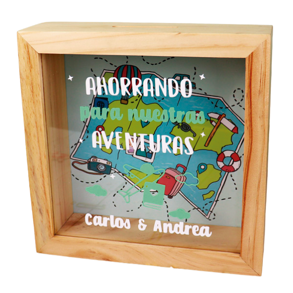 MS Regalos Personalizados | Alcancía personalizada | Ahorrando para nuestras aventuras | My Sign Lima Peru