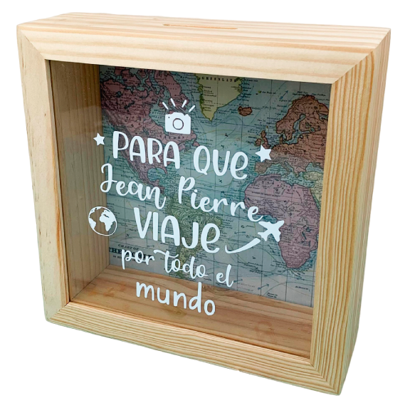 MS Regalos Personalizados | Alcancía personalizada | Para que viaje por todo el mundo | My Sign Lima Peru