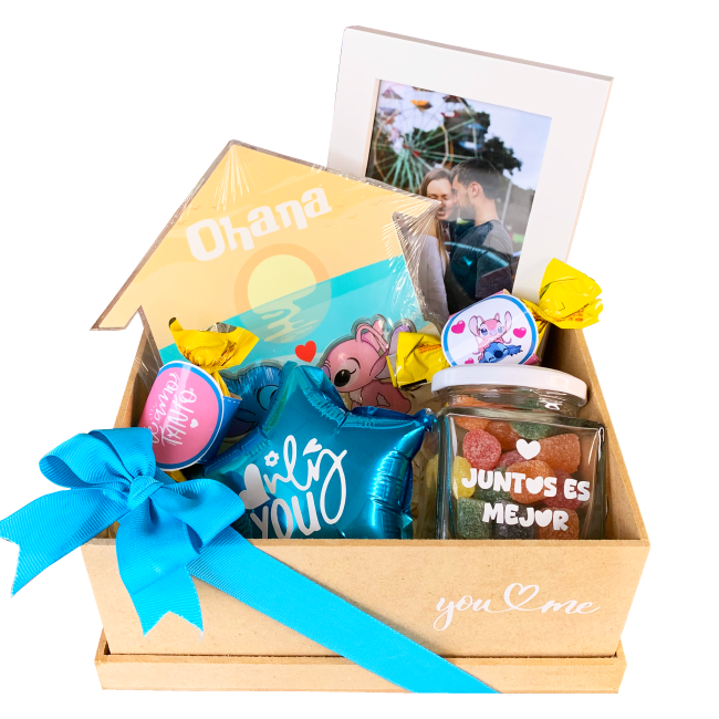 MS Regalos Personalizados | Gift Box | Portallaves Stitch y Angel | My Sign Lima Peru