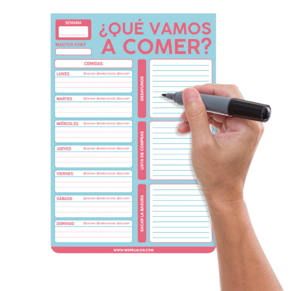 MS Regalos Personalizados | Planner | ¿Qué vamos a comer? | My Sign Lima Peru