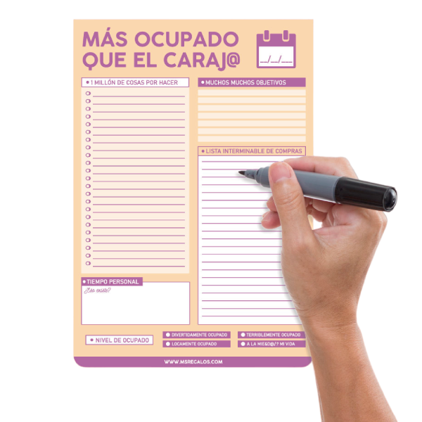 MS Regalos Personalizados | Planner | Más ocupado que el Caraj@ | My Sign Lima Peru